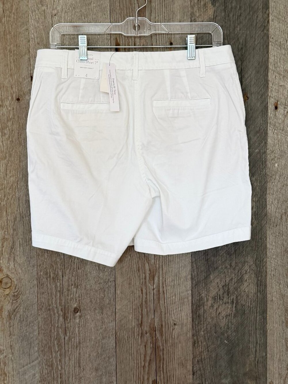 Talbots Relaxed Chino Shorts Size 4 White - Picture 4 of 8